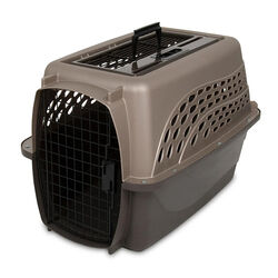 Petmate 2-Door Dog & Cat Kennel - 24" - Metallic Pearl Tan/Coffee Grounds