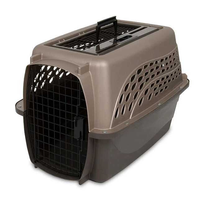 Petmate 2-Door Dog & Cat Kennel - 24" - Metallic Pearl Tan/Coffee Grounds image number null