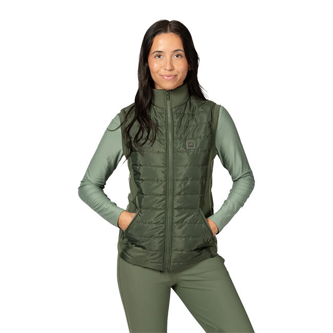 Equinavia Women's Heidi Insulated Riding Vest - Thyme/Lily Pad image number null