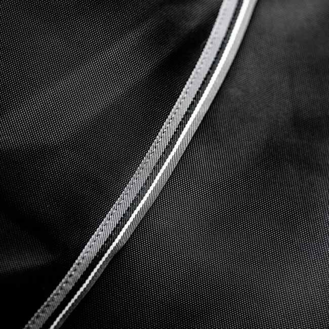 Horseware Rambo Supreme 1680D Vari-Layer Turnout (250g Medium) - Black/Thunderstorm Grey & Silver image number null