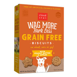 Cloud Star Wag More Bark Less Grain-Free Oven-Baked Biscuits - Peanut Butter & Apples - 14 oz