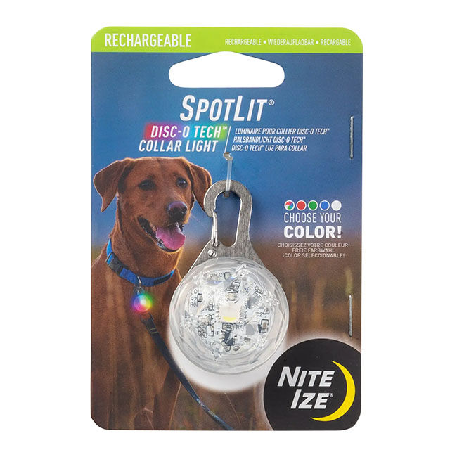 NiteIze SpotLit Rechargeable Collar Light - Disc-O-Tech Jewel image number null