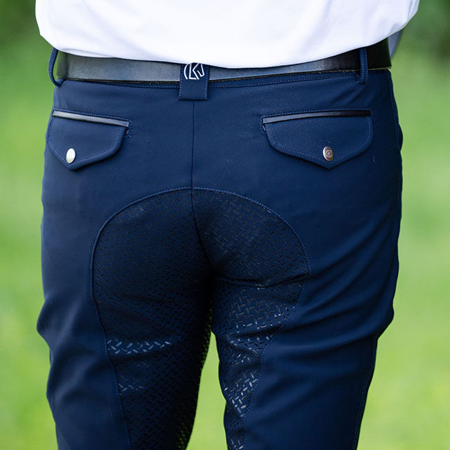 KL Select Men's Evan Full Seat Breeches - Navy/Black image number null