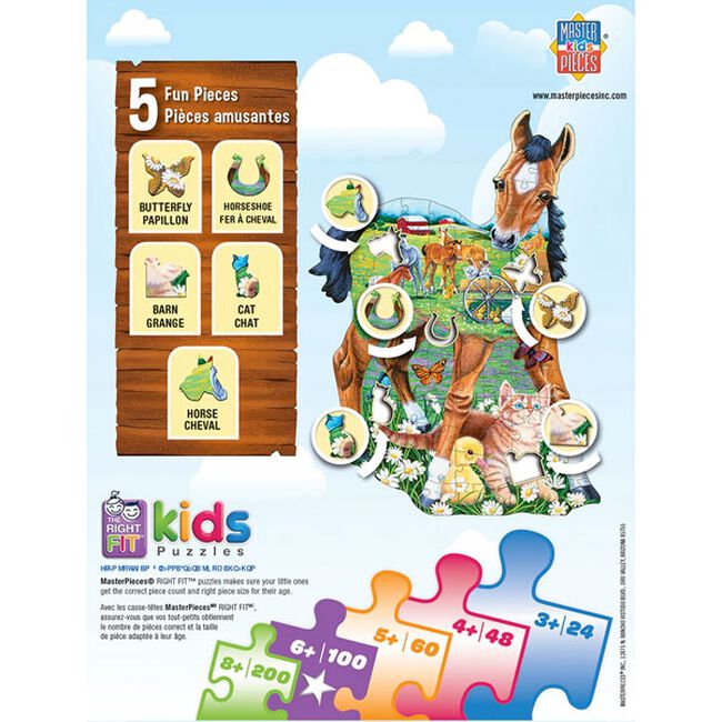 "Pony Playtime" 100 Piece Shaped Puzzle image number null