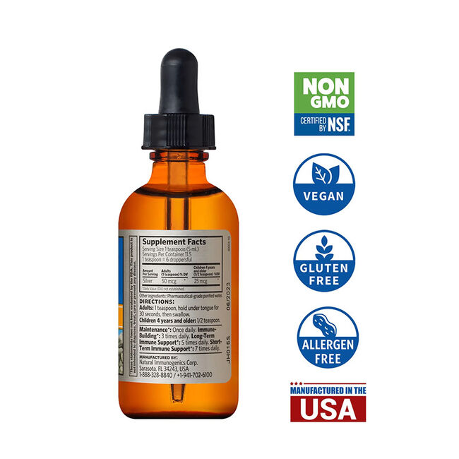 Sovereign Silver Bio-Active Silver Hydrosol - Daily+ Immune Support - Dropper-Top Bottle image number null