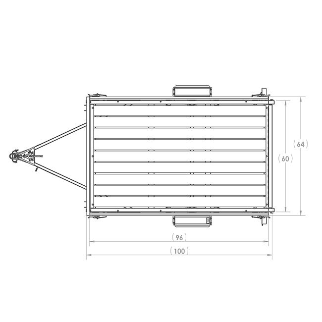 Karavan 5' x 8' Steel Utility Trailer with Slide Rail image number null