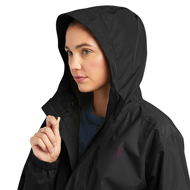Ariat Women's Rebar Stormshell Logo Waterproof Jacket - Black/Purple image number null