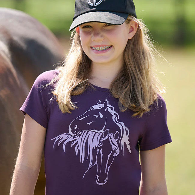 Kerrits Kids' Equine Embrace Tee - Velvet Plum image number null