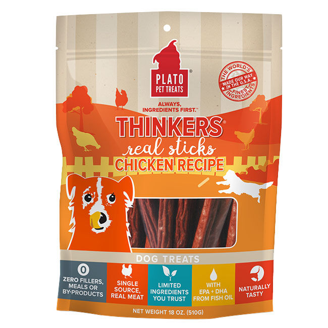 Plato Thinkers Sticks - Chicken Recipe - 18 oz image number null