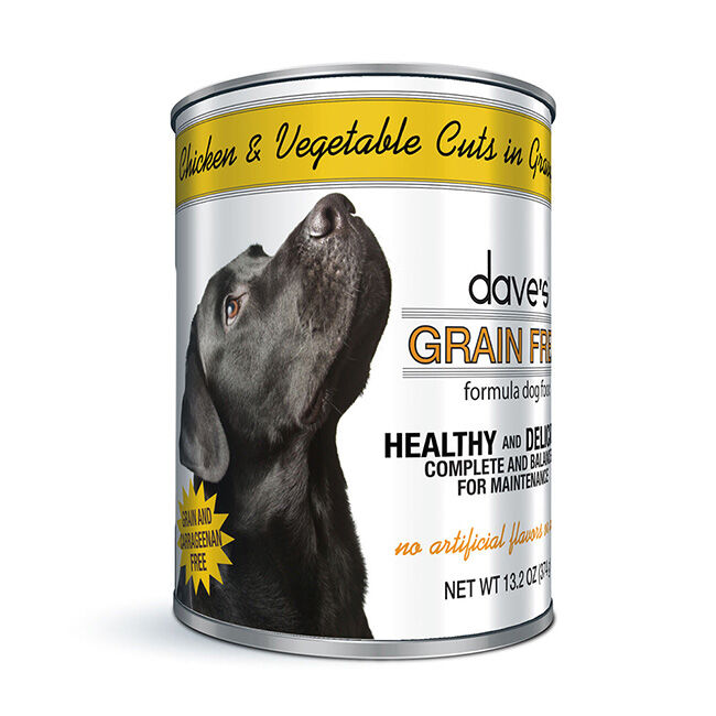 Dave's Grain Free Chicken & Vegetable Cuts In Gravy Canned Dog Food 13.2oz image number null
