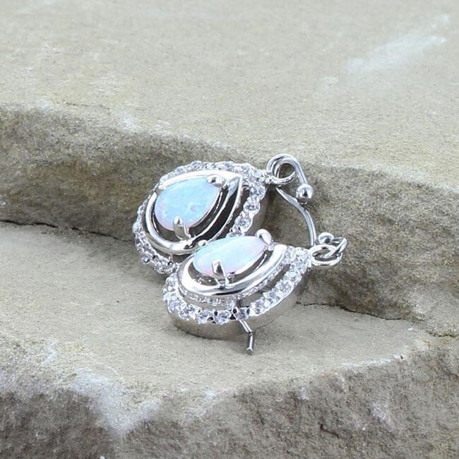 Montana Silversmiths River Lights on Ice Teardrop Earrings image number null