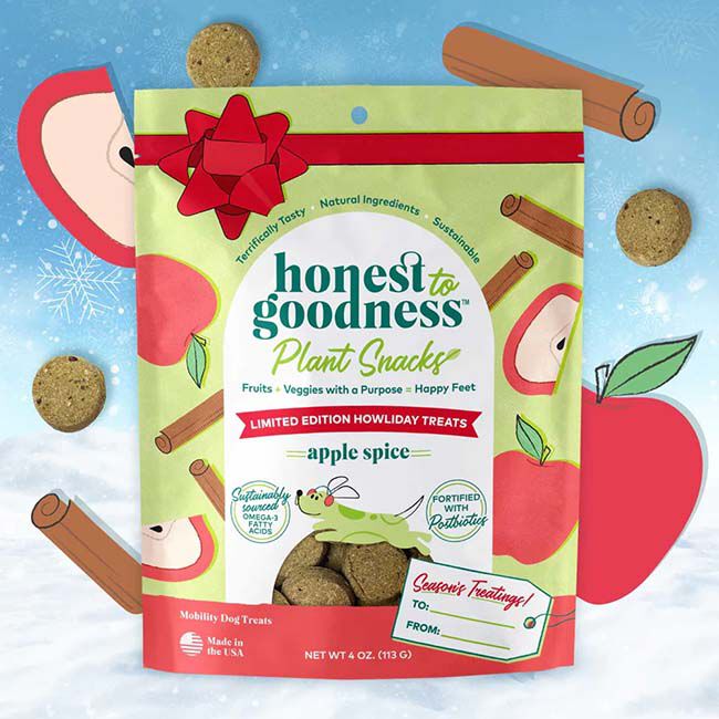 Honest to Goodness Plant Snacks Howliday Treats - Apple Spice Recipe - 4 oz image number null