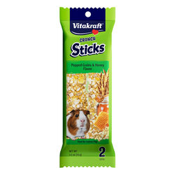 Vitakraft Crunch Sticks for Guinea Pigs - 2-Pack - Popped Grains & Honey Flavor