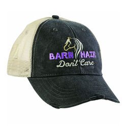 Kelley and Company Mesh Back Cap - Barn Hair Don't Care - Black/Purple