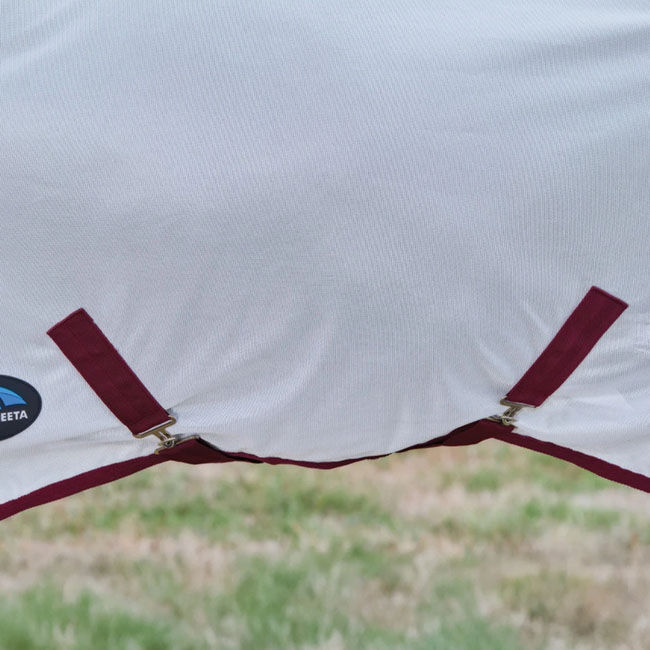 WeatherBeeta ComFiTec Essential Fly Sheet Combo - White/Maroon image number null