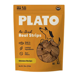 Plato Real Strips Dog Treats - Organic Chicken Recipe - 18 oz