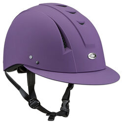 IRH Equestrian Equi-Pro Deluxe Schooling Helmet with Sun Visor - Matte Purple