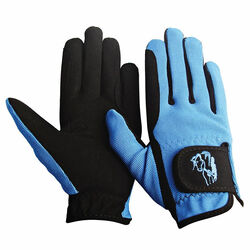 TuffRider Kids' Performance Riding Gloves - Sky Blue