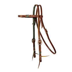 Professional's Choice Twist Emerald Burgundy Browband Headstall