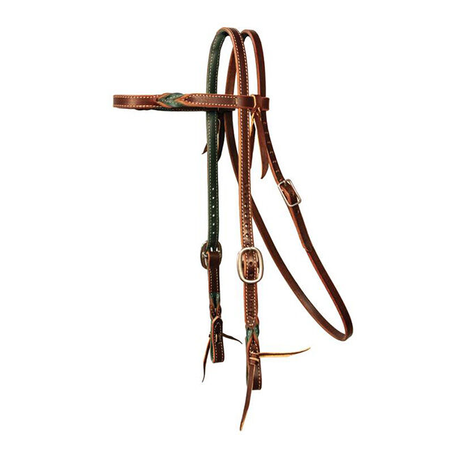 Professional's Choice Twist Emerald Burgundy Browband Headstall image number null