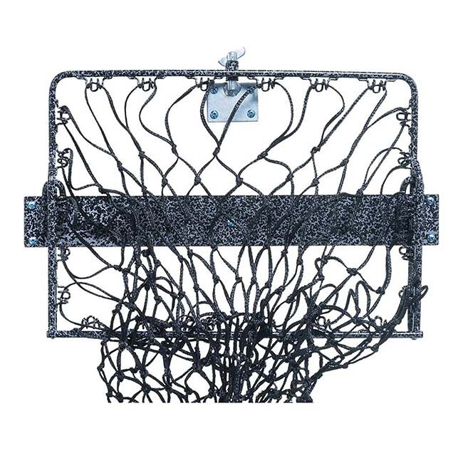 Tough1 Hay Hoops II Quick Assemble Collapsible Wall Hay Feeder with Net - Black Hammered Finish image number null