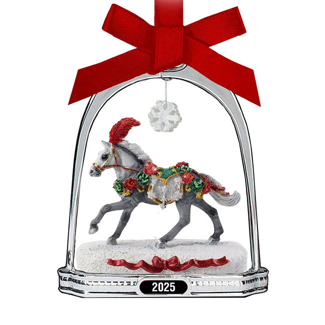Breyer 2025 Stirrup Ornament - Christmas in Bloom image number null