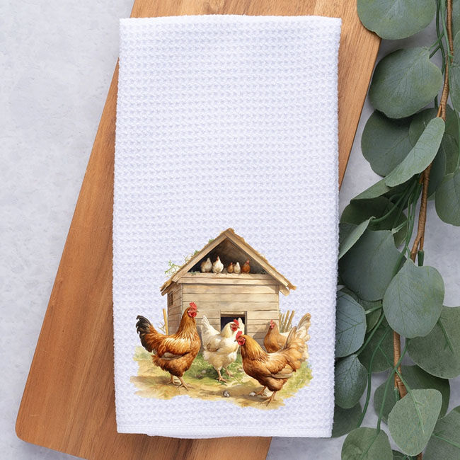 Dark Horse Dream Designs Hand Towel - Hen House image number null