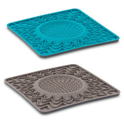 Messy Mutts 9.5" Framed Spill Resistant Silicone Lick Mat and Bowl
