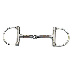 Korsteel Copper & Steel Roller Dee Snaffle Bit