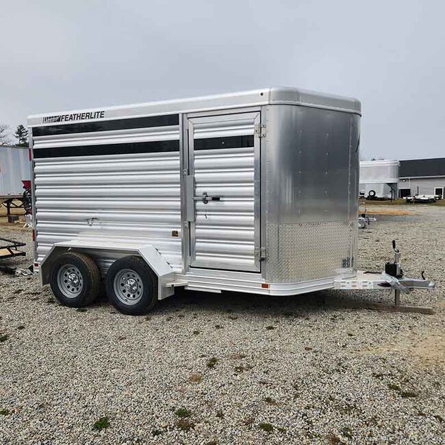 Featherlite 2023 Model 8107 12' Bumper Pull Low Profile Livestock Trailer image number null