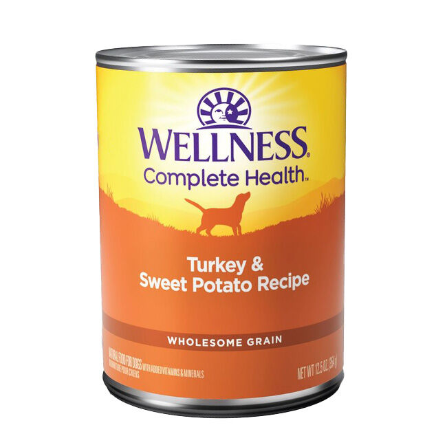 Wellness Turkey & Sweet Potato Formula Canned Dog Food 12.5 oz Can image number null