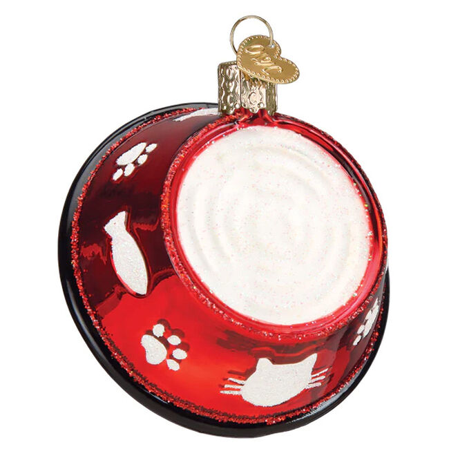 Old World Christmas Ornament - Kitty Bowl image number null