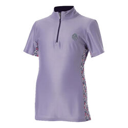 Equinavia Kids' Lena Short Sleeve Quarter Zip Shirt - Lavender