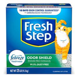 Fresh Step Odor Shield Febreze Scented Clumping Clay Cat Litter - 25 lb