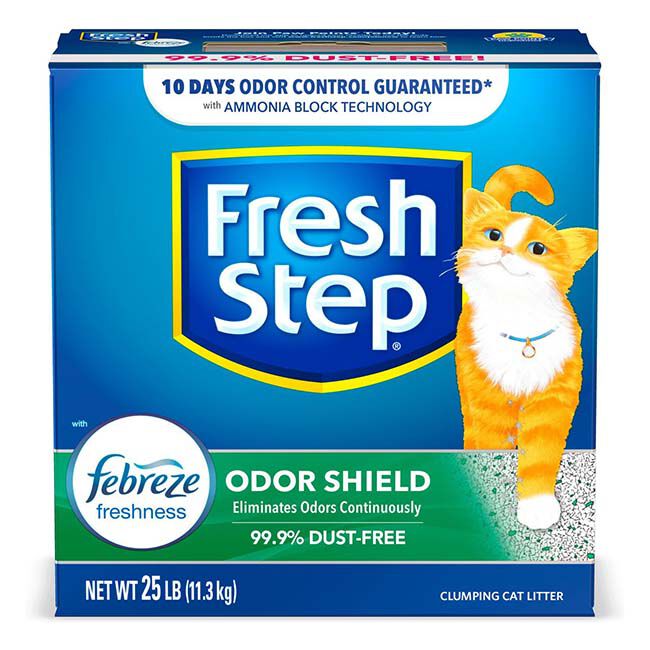 Fresh Step Odor Shield Febreze Scented Clumping Clay Cat Litter - 25 lb image number null