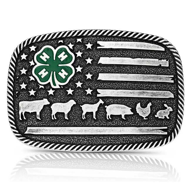 Montana Silversmiths 4-H Livestock Buckle image number null