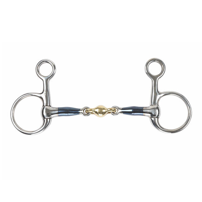 Shires Blue Sweet Iron Hanging Cheek Bit with Lozenge image number null