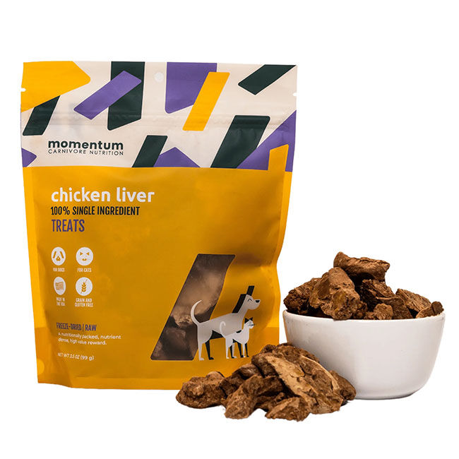 Momentum Carnivore Nutrition Dog Treats - Chicken Liver - 3.5 oz image number null