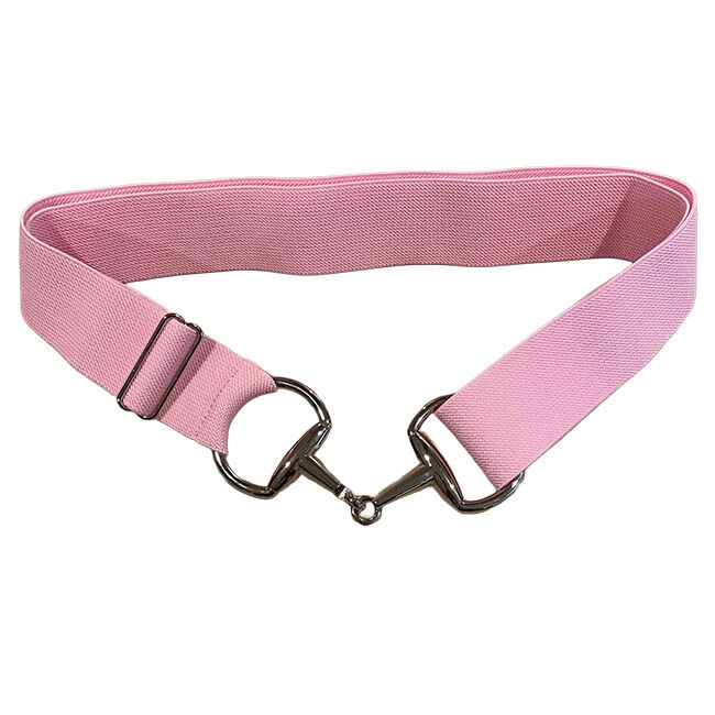 Anademi Stretch Belt with Silver-Tone Bit Buckle - Solid Colors image number null