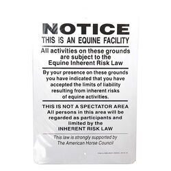 Noble Beasts Graphics Sign - New Hampshire Supplemental Equine Liability
