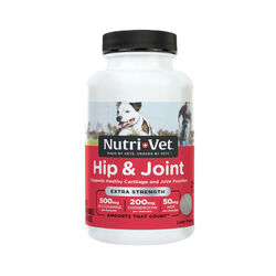 Nutri-Vet Hip & Joint Extra Strength Chewable Tablets for Dogs - 75-Count