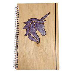 Genesis 3D Journal - Mystical Unicorn - Purple Glitter