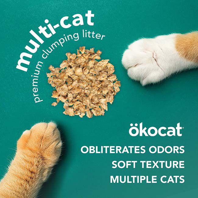 Okocat Multi-Cat Premium Clumping Wood Cat Litter image number null