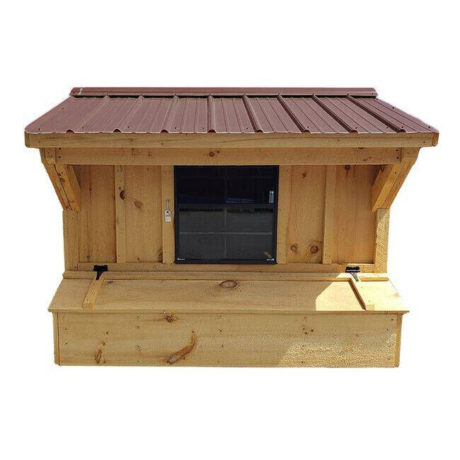 NV Farms 5' x 6' Chicken Coop with Red Metal Roof image number null