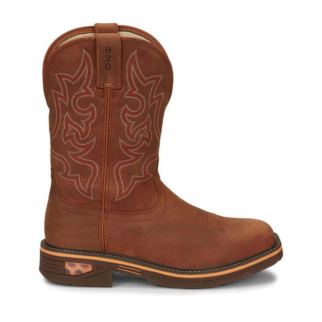 Justin Boots Men's Resistor Waterproof & Electrical Hazard Rated Boot - Russet image number null