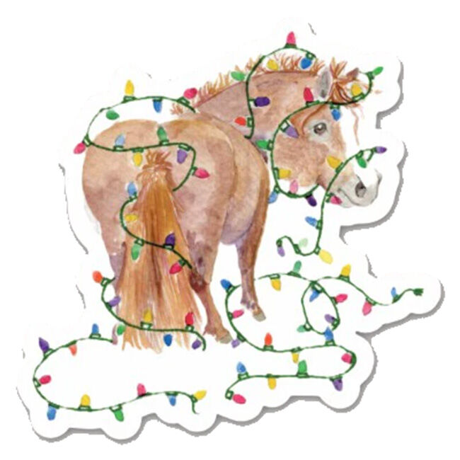 Sona Equestrian 3" Vinyl Sticker - Adorable Little Holiday Helper image number null