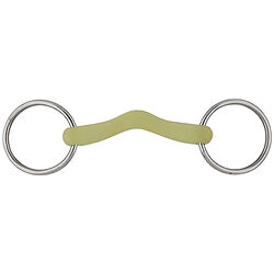 Jacks Manufacturing Low Port Ring Snaffle Bit with Apple-Flavored Mouthpiece