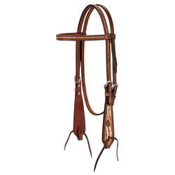 Weaver Equine Turquoise Cross Coco Feather Browband Headstall