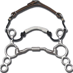 Myler 3-Ring Combination Bit with Low Port Comfort Snaffle MB 04