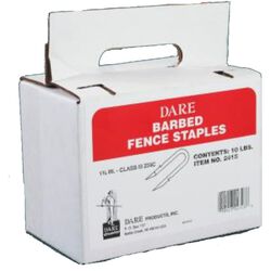 Dare Galvanized Barbed Fence Staples - 10 lb Bulk Box